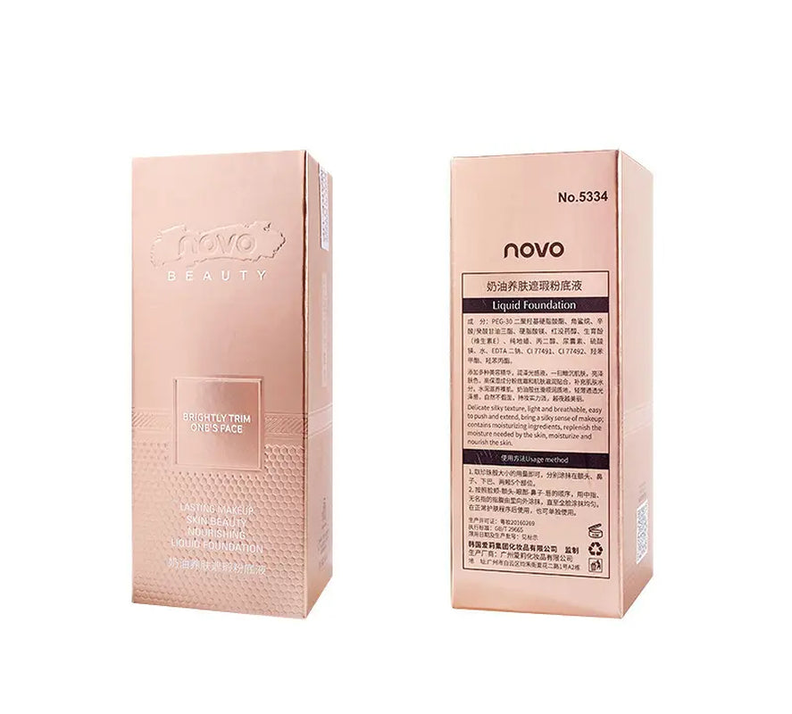 NOVO Cosmetic Lasting Makeup Nourishing Liquid Foundation for Long-Lasting Coverage - Concealer