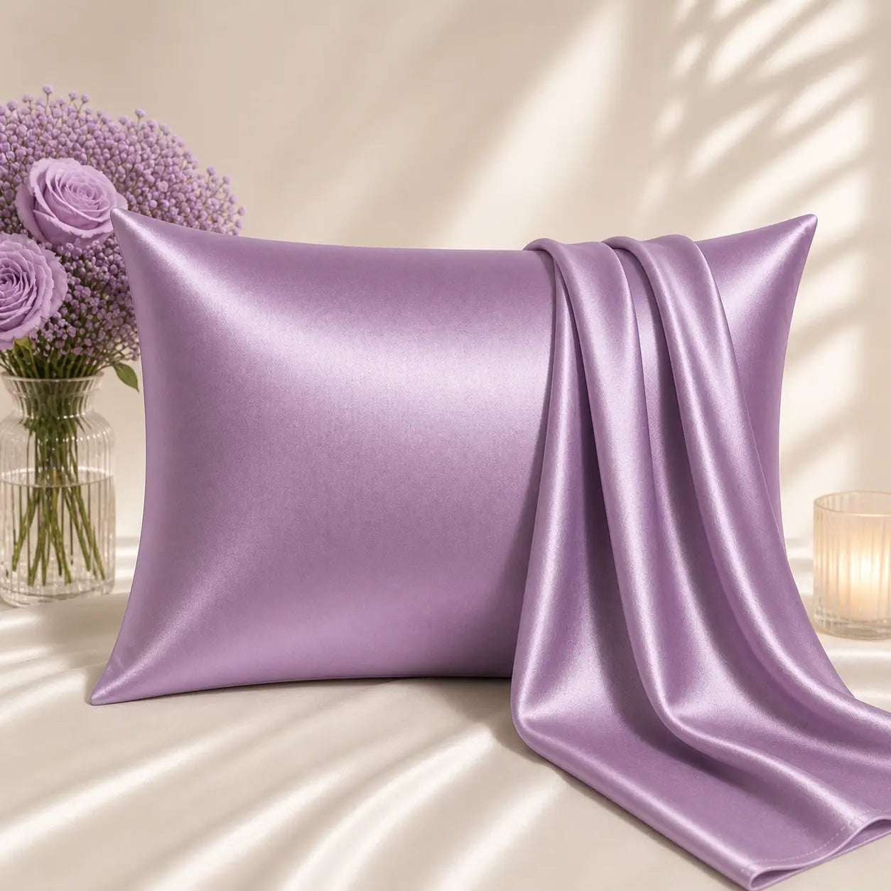 100% Mulberry Silk Pillowcase - 22 Momme, 6A, Made in USA