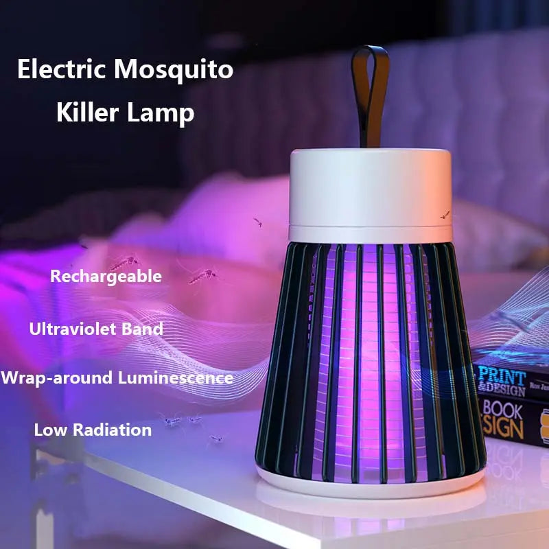 USB Rechargeable Model Electric Shock Mosquito Killer Lamp Portable Mosquito Lamp for Household Bedroom Outdoor Camping