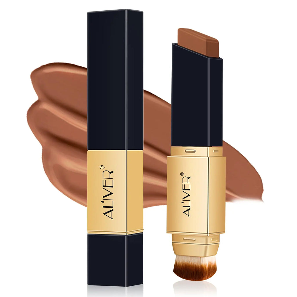 Aliver Concealer & Foundation-Color Changing Concealer Stick with Soft Brush,Waterproof & Sweatproof, Long Lasting Makeup Full Concealer Stick