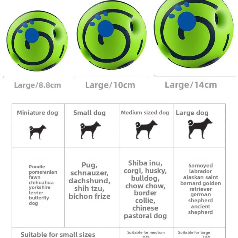 Pet Dog Toy Self-Play Ball, Rolling Sound Ball, Teeth Grinding Stress Relief, Durable Chew Toy, Fun Interactive Dog Toy