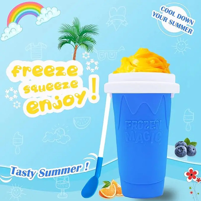 Magic Slushy Maker Squeeze Cup Slushie Maker Homemade Milk Shake Maker Cooling Cup Squee DIY It for Everyone