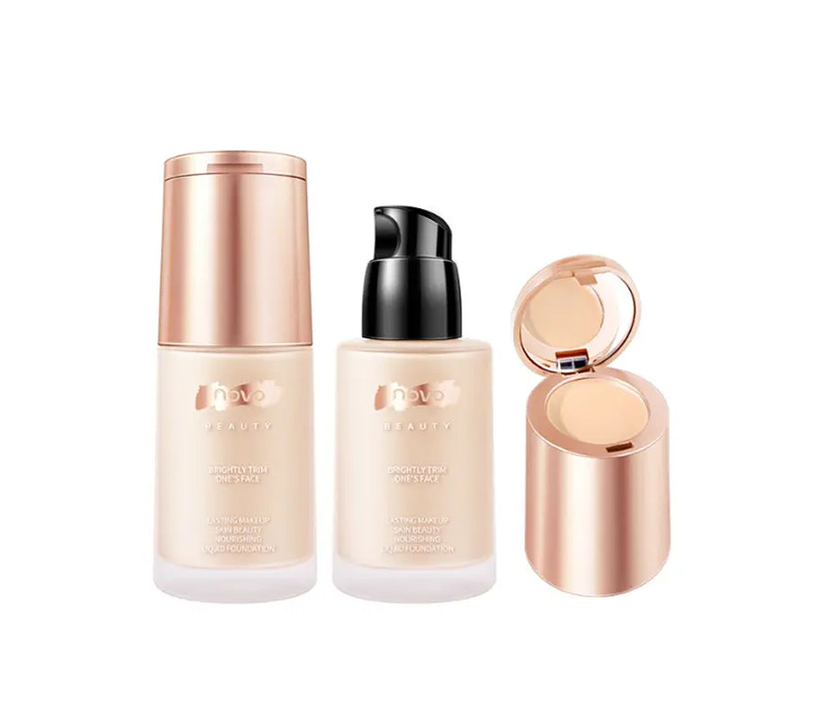 NOVO Cosmetic Lasting Makeup Nourishing Liquid Foundation for Long-Lasting Coverage - Concealer