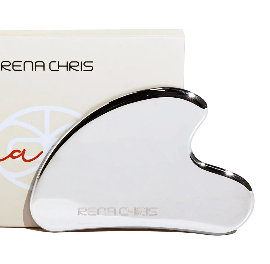 Rena Chris Stainless Steel Facial Skincare Tool/Gua Sha/Anti-Aging/Jawline/Dark Circle/Puffiness