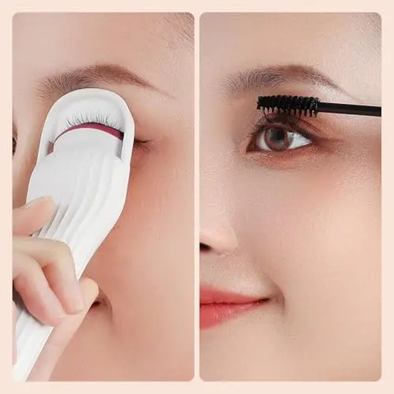 CENCI Heated Eyelash Curler Version3 60° Constant Temperature 10-Sec Quick Heating 5-Sec Shaping White Cosmetics Curling Glam Pink Soft
