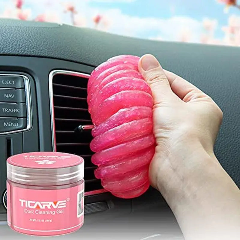 TICARVE Car Cleaning Gel Detailing Putty Car Putty Auto Detailing Tools Car Interior Cleaner Cleaning Slime Car Accessories Keyboard Cleaner Rose/Nt WT: 5.6 Oz (160 Gr)