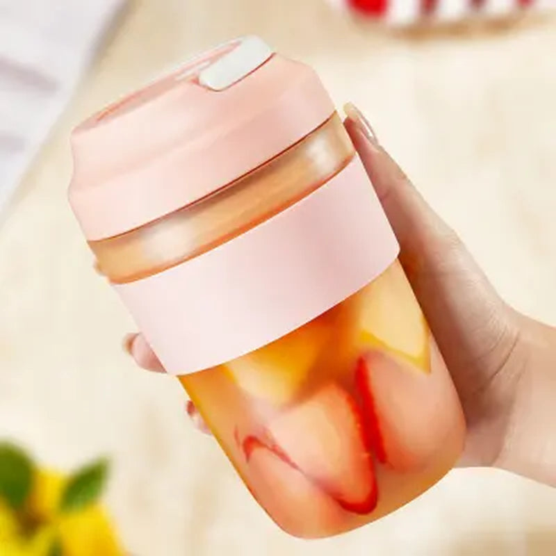 Portable Blender Juicer Cup Rechargeable with 4 Blades for Shakes and Smoothies Maker 400Ml Fresh Fruit Mixer Juicer Cup