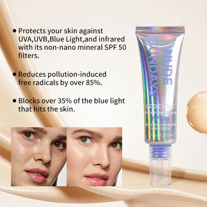 Liquid Foundation - Full Coverage, Soft Matte, Longwear, Waterproof, Sweat-Proof Natural Looking Finish Makeup Clear Lightweight Concealer Flawless