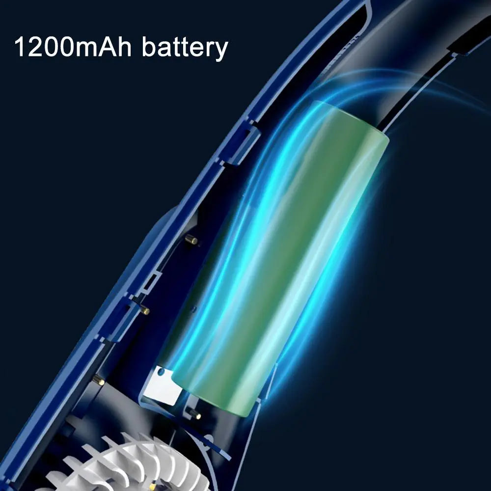 Portable Neck Fan, USB Rechargeable Neck Fan, Adjustable Speed Settings Neck Fan, Wearable Personal Fan, Personal Fan for Outdoor, Travel, Camping, Hiking