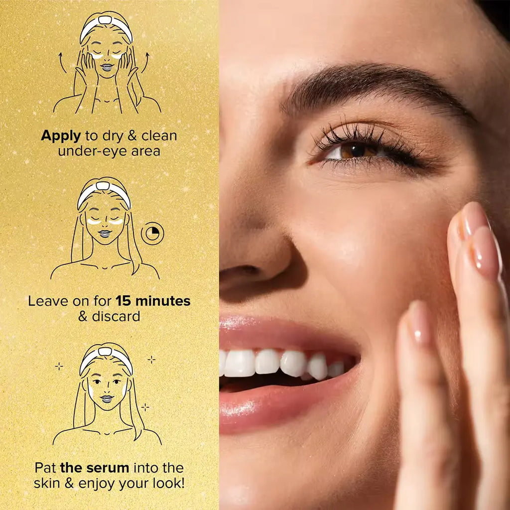 24K Gold under Eye Patches (20 Pairs), Eye Mask, Collagen Skin Care Products, Eye Patches for Puffy Eyes, Eye Masks for Dark Circles and Puffiness