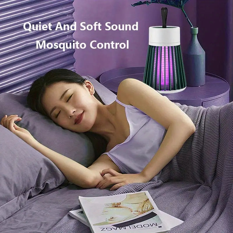 USB Rechargeable Model Electric Shock Mosquito Killer Lamp Portable Mosquito Lamp for Household Bedroom Outdoor Camping