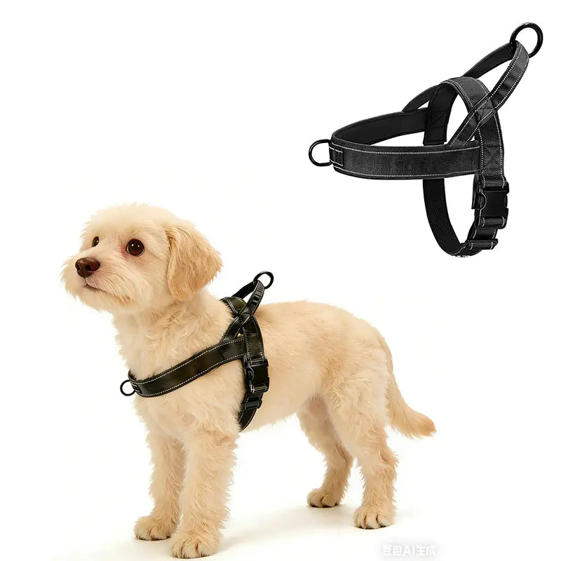 Tactical Pet Record Universal Reflective Strip Dog Harness, Multi-Size Adjustable No-Pull Safety Design, Durable High-Visibility Polyester Web Straps for Easy All-Dog Control, Reflective Strip Harness, Universal Harness