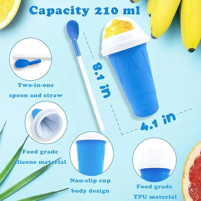 Magic Slushy Maker Squeeze Cup Slushie Maker Homemade Milk Shake Maker Cooling Cup Squee DIY It for Everyone