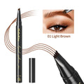 Eyebrow Pen - Comfort Liquid Eyebrow Pencil, Upgraded Brown Eyebrow Pencils for Women with 4 Fort Tip Waterproof & Long Lasting Natural-Looking Hair-Like Defined Brows
