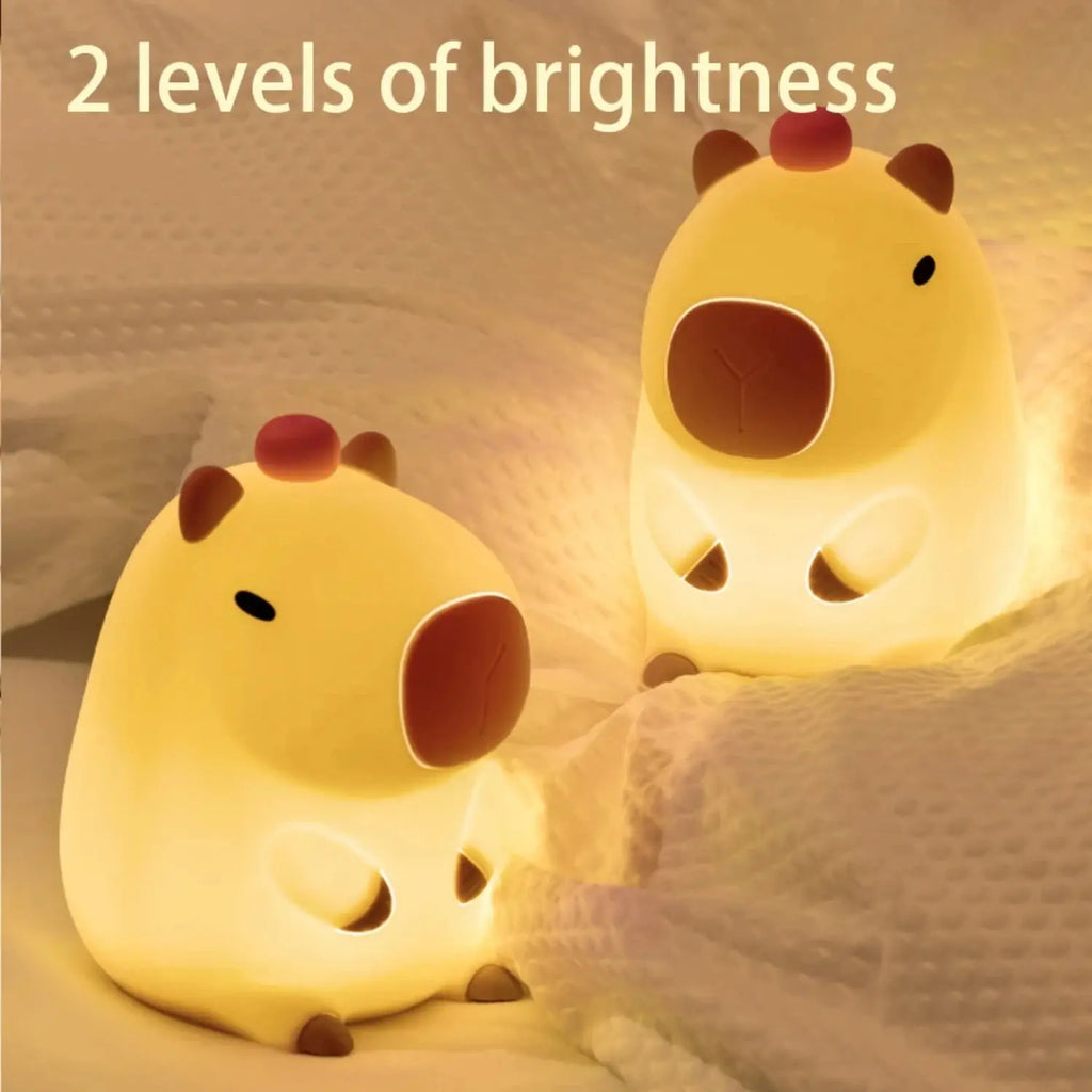 Cute Silicone Capybara Night Light, Touch-Activated Indoor Light Decor for Home Improvement