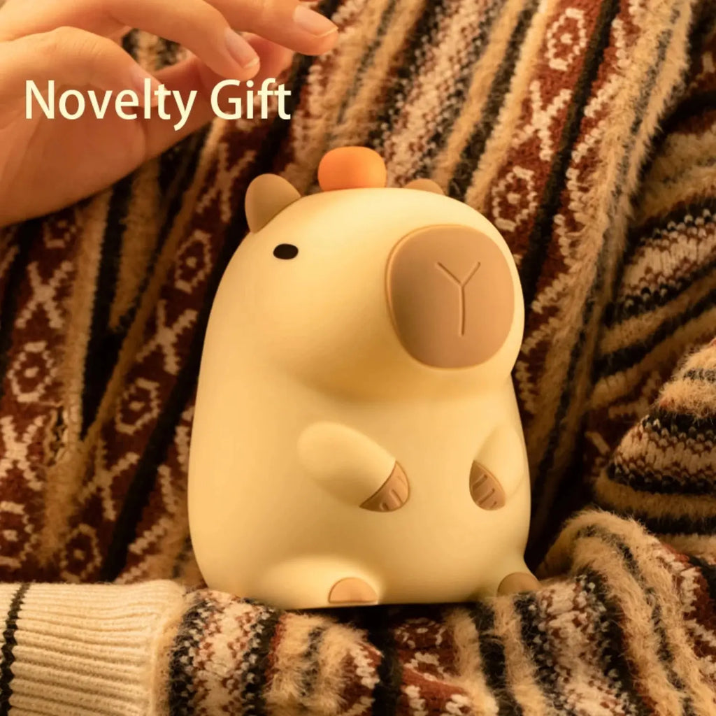 Cute Silicone Capybara Night Light, Touch-Activated Indoor Light Decor for Home Improvement