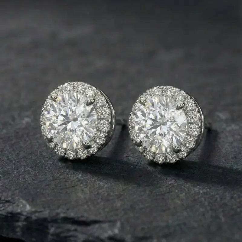 Silver CZ Earrings Set of 3 - Silver Studs, Classic Hoops, Lightning Earrings, Minimal Jewelry Set for Women