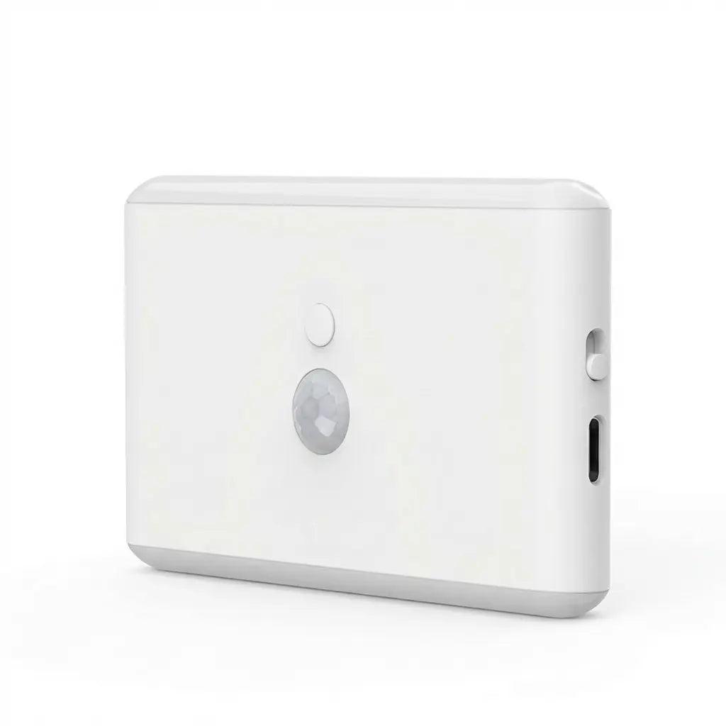CNPOLOOK Rechargeable Motion Sensor Night Light, 4 Color Modes (Warm White/White/Red/Blue), Dimmable, USB‑C, Magnetic Stick on Light, 120° PIR, 26Ft Range, OFF/AUTO/ON, Closet Bathroom Hallway Bedside (1 Pack