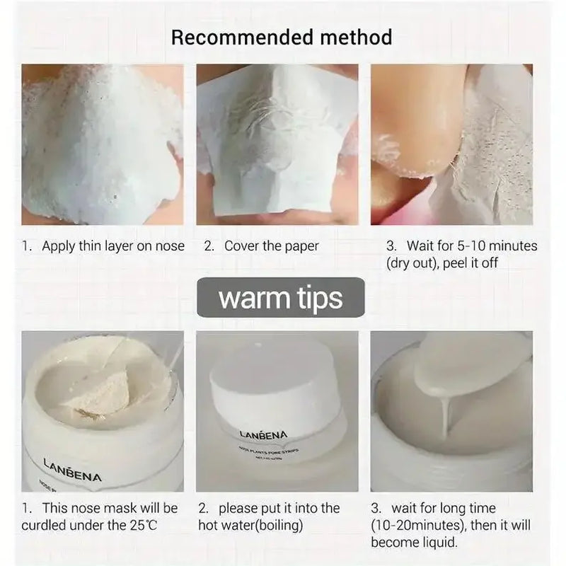 LANBENA Nose Mask Pore Strip Blackhead Remover Tearing Patch Care Skin Nasal Deep Clean Deaning Acne Treatment Skin Care Mask Beauty Persenal Care