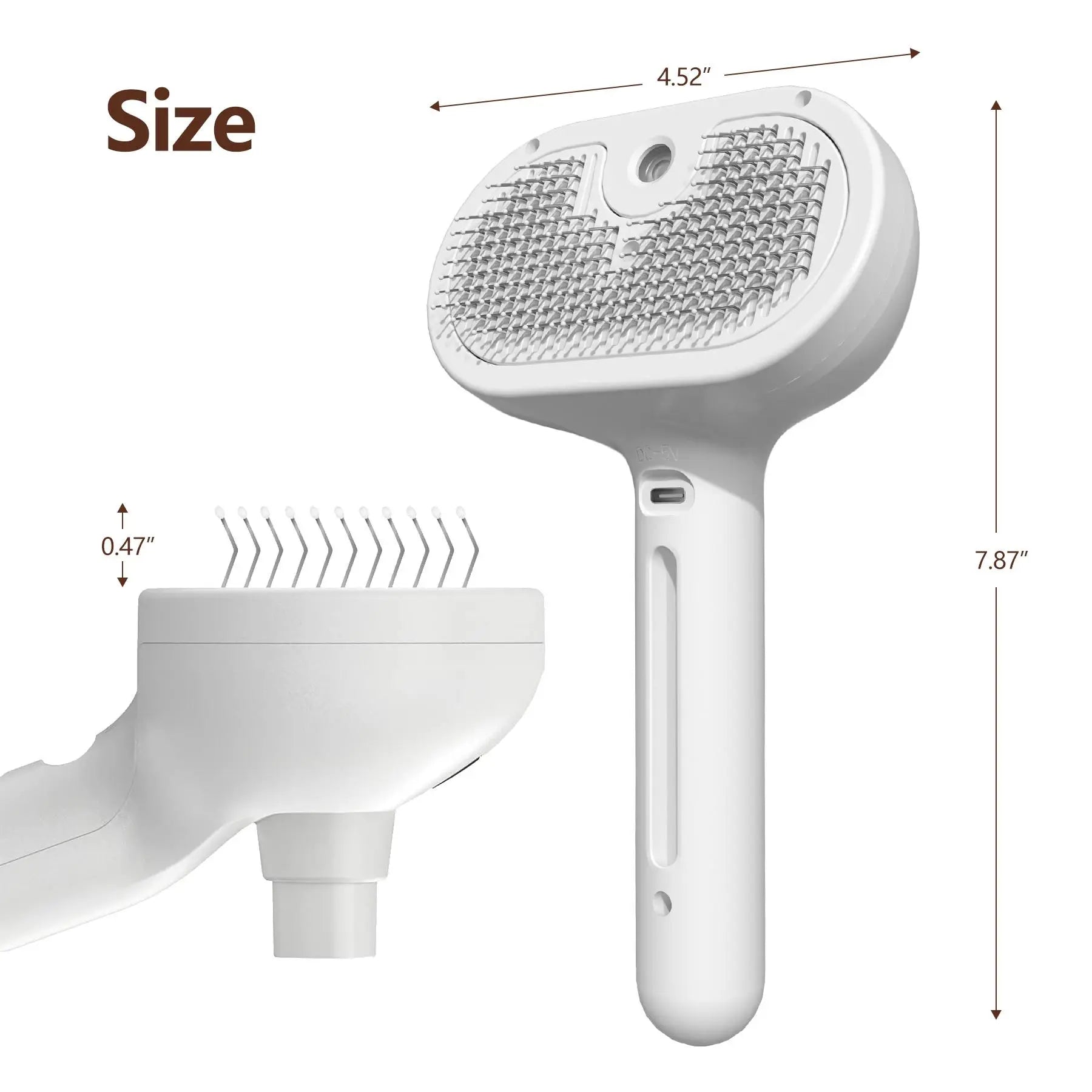 [Creator Pick] Cat Steam Brush, 3 in 1 Steamy Cat Brush with Release Button and Tank, Anti-Static Pet Spray Hair Removal Comb Shedding Grooming Kit Grooming Trimming Tool