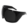 Wrap around Oversized Sunglasses for Women Men Cool Futuristic Rave Trendy Sunglasses Big Curved Shield Sun Glasses