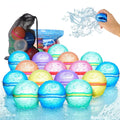 Reusable Water Balloons, Magnetic Silicone Refillable Water Splash Balls, Quick-Fill, Durable & Leak-Proof Water Toy for Outdoor Summer Fun