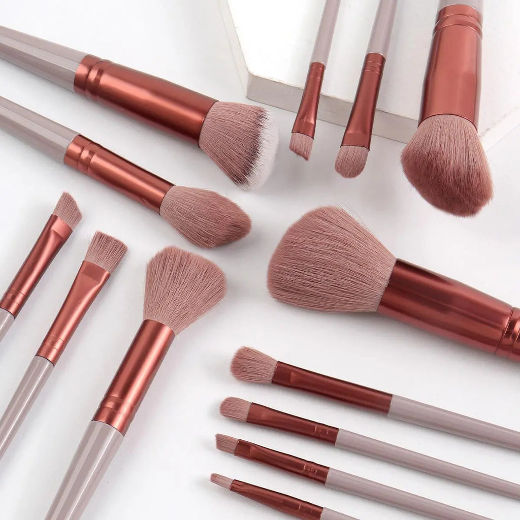 Beauty Tool Set Includes Makeup Brush Sponge, Makeup Brushes, Beauty Blender, Finger Puffs, Cushion Compact, Powder Puff, Cleansing Puff, Hair Tie, Travel Bag, Makeup Tools Set
