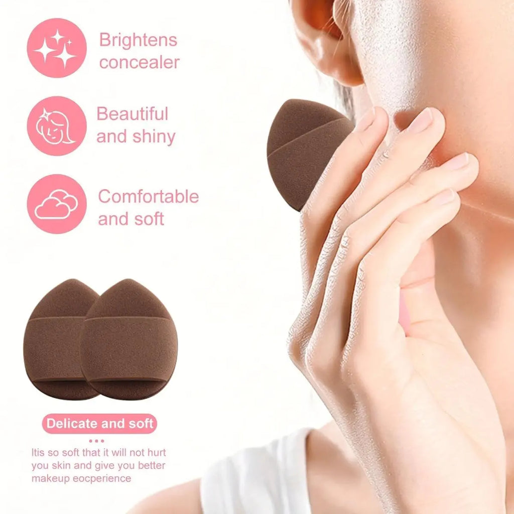 Beauty Tool Set Includes Makeup Brush Sponge, Makeup Brushes, Beauty Blender, Finger Puffs, Cushion Compact, Powder Puff, Cleansing Puff, Hair Tie, Travel Bag, Makeup Tools Set