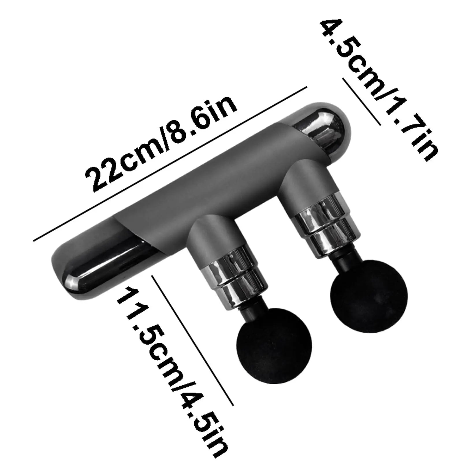 Portable Plastic Massage Gun with 6 Speeds Double Head Handheld Massager Quiet Powerful Percussion Massager for Pain Relief Powerful