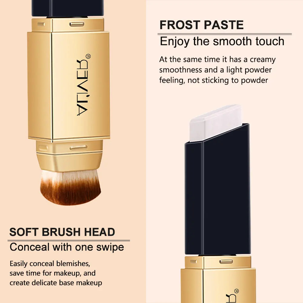 Aliver Concealer & Foundation-Color Changing Concealer Stick with Soft Brush,Waterproof & Sweatproof, Long Lasting Makeup Full Concealer Stick