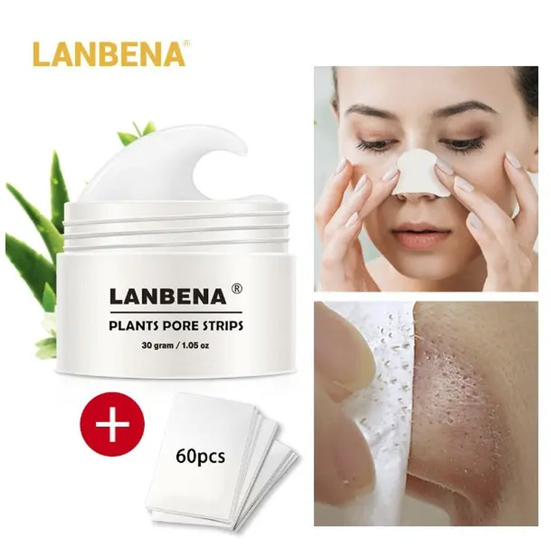 LANBENA Nose Mask Pore Strip Blackhead Remover Tearing Patch Care Skin Nasal Deep Clean Deaning Acne Treatment Skin Care Mask Beauty Persenal Care