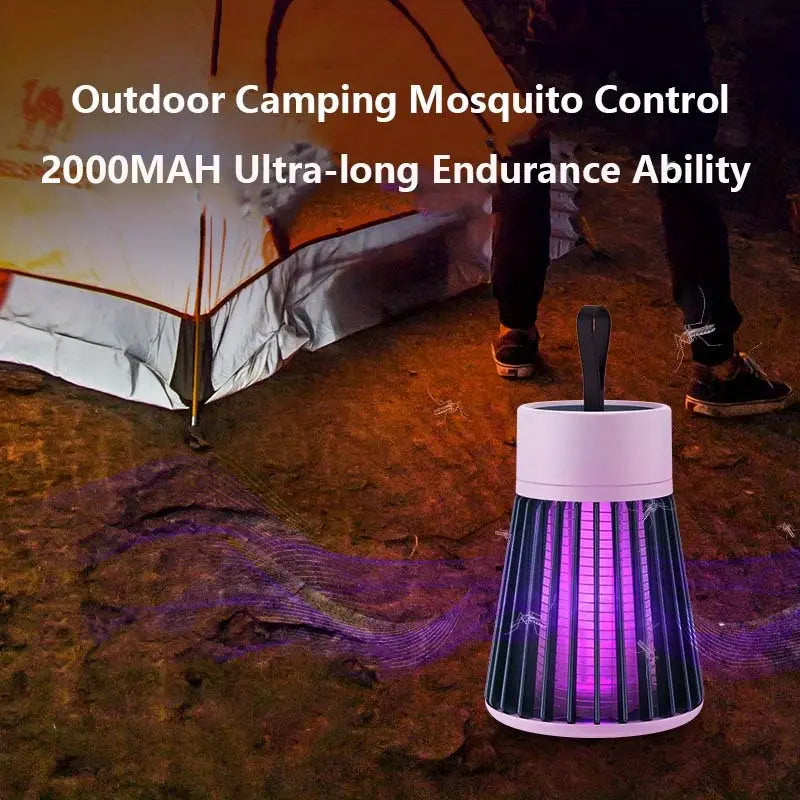 USB Rechargeable Model Electric Shock Mosquito Killer Lamp Portable Mosquito Lamp for Household Bedroom Outdoor Camping