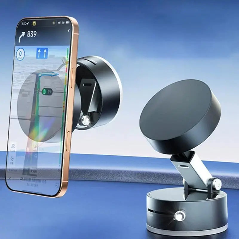 Vacuum Magnetic Car Phone Holder, 1 Count Foldable Portable Car Phone Holder, Multi-Scene Use Car Phone Mount for Car, Gym & More