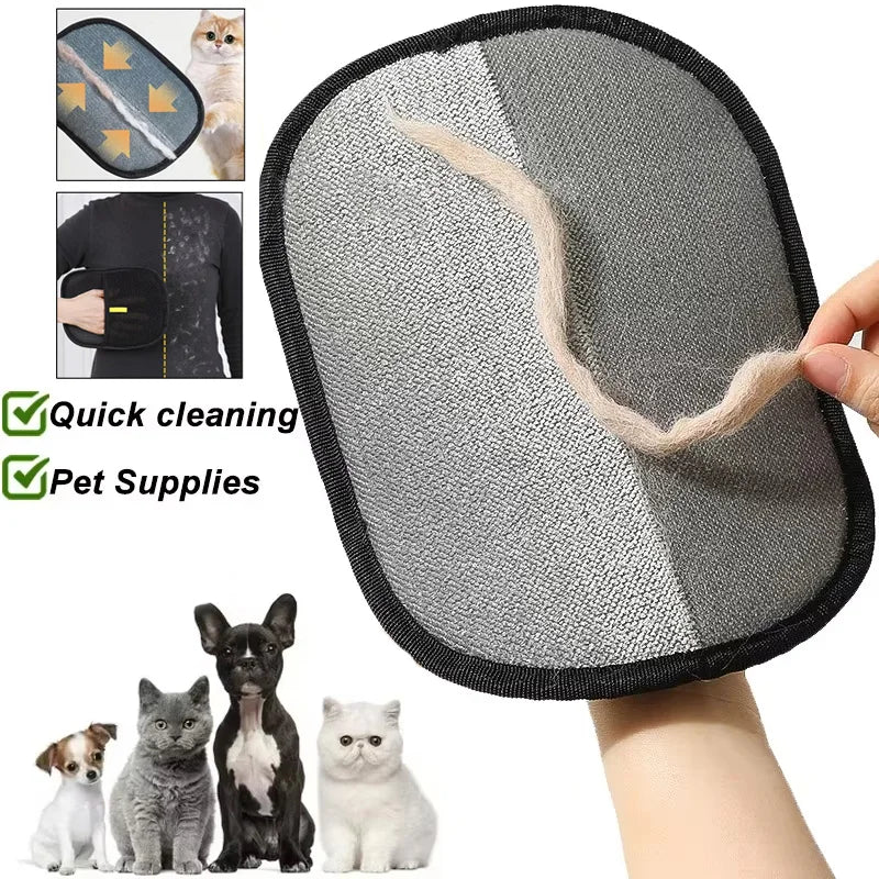 Mascota cabello portátil cabello guantes mascota limpieza