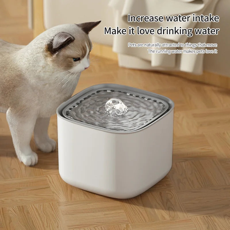 Fuente de agua para gatos de 3L, filtro de recircular