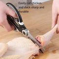 Multifuncional cocina tijeras acero inoxidable tijeras