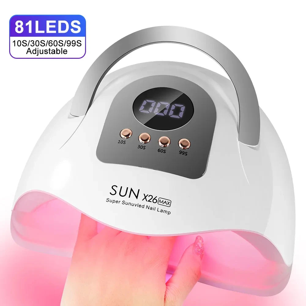 Secador de uñas X26MAX 81LED, lámpara LED UV para