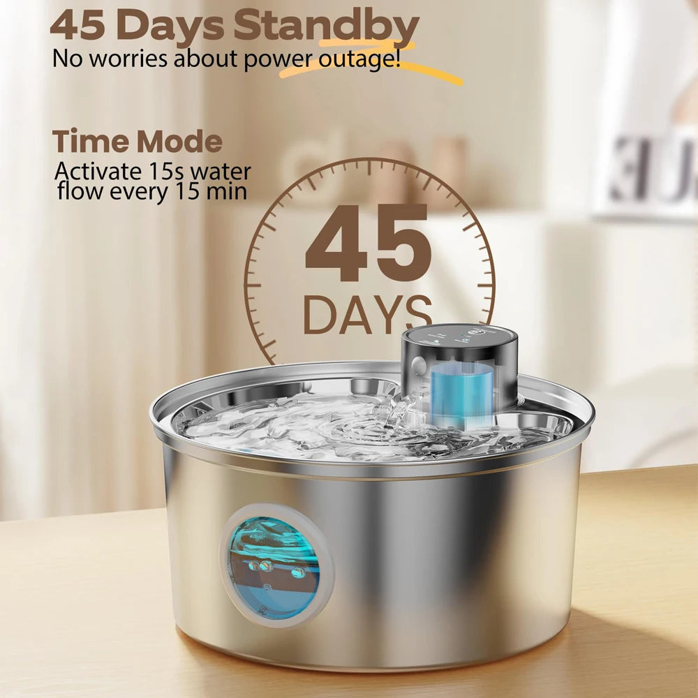 Fuente de agua para gatos con recarga de 3,2l, 5V