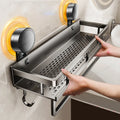 Estante de baño con ventosa sin taladro, estante de