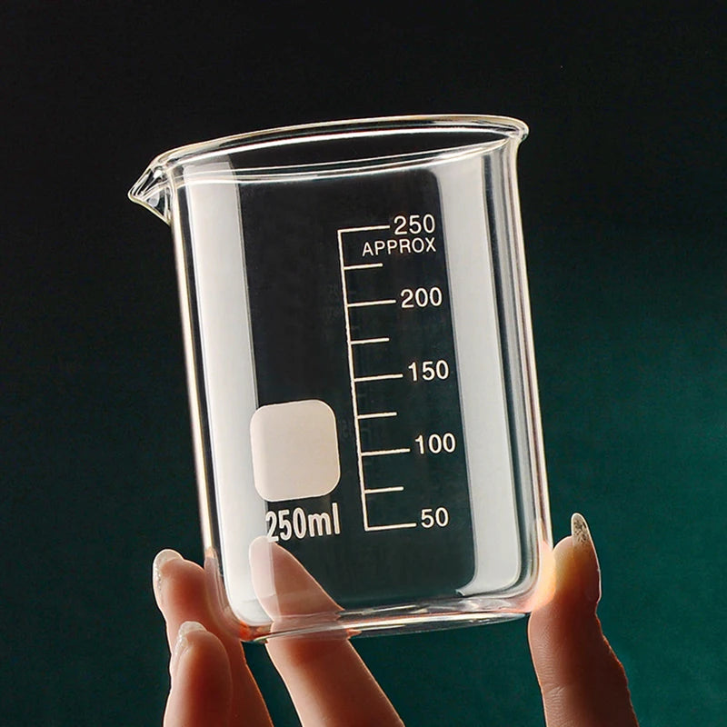 Taza medidora de vidrio de alto borosilicato, vaso de