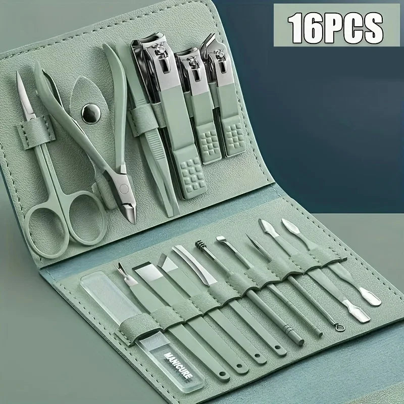 Uñas y set con funda manicura set