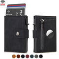 Carteras Rfid de fibra de carbono para hombre, Mini