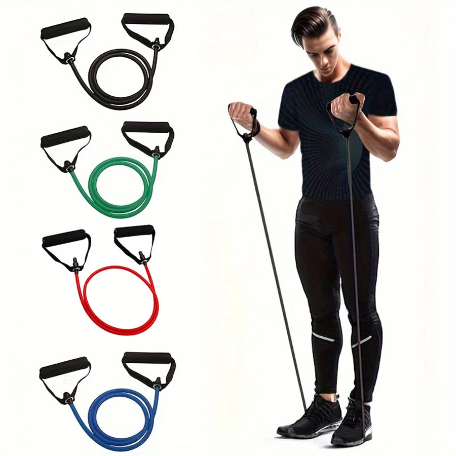 Resistencia bandas con hogar y entrenamiento yoga