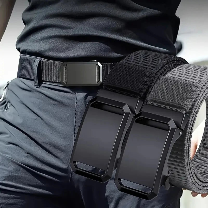 Nuevo automático hebilla correa lona táctico entrenamiento
