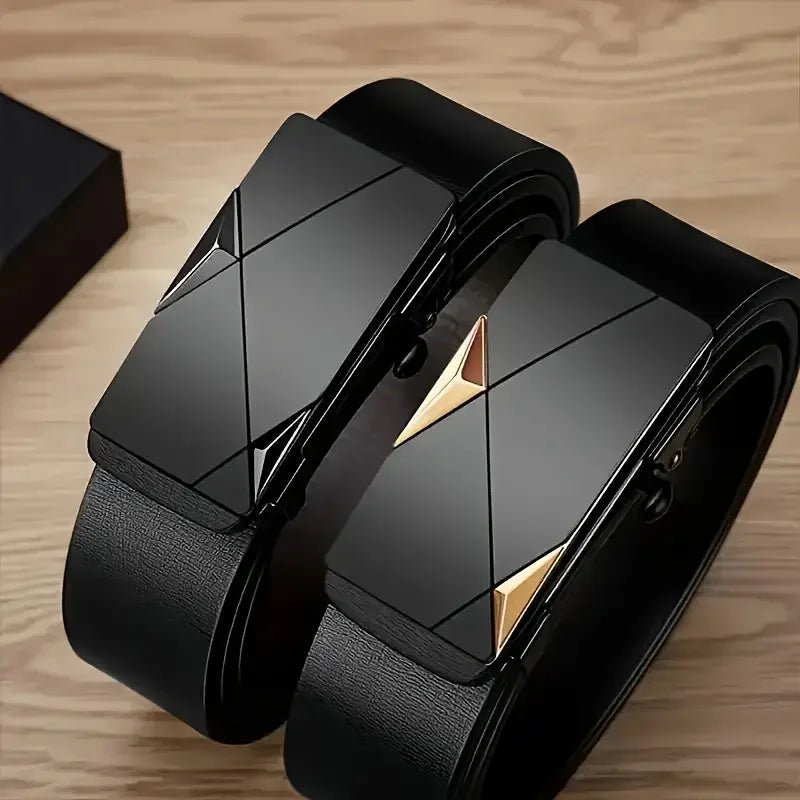 Elegante hombre pu cuero correa moda y