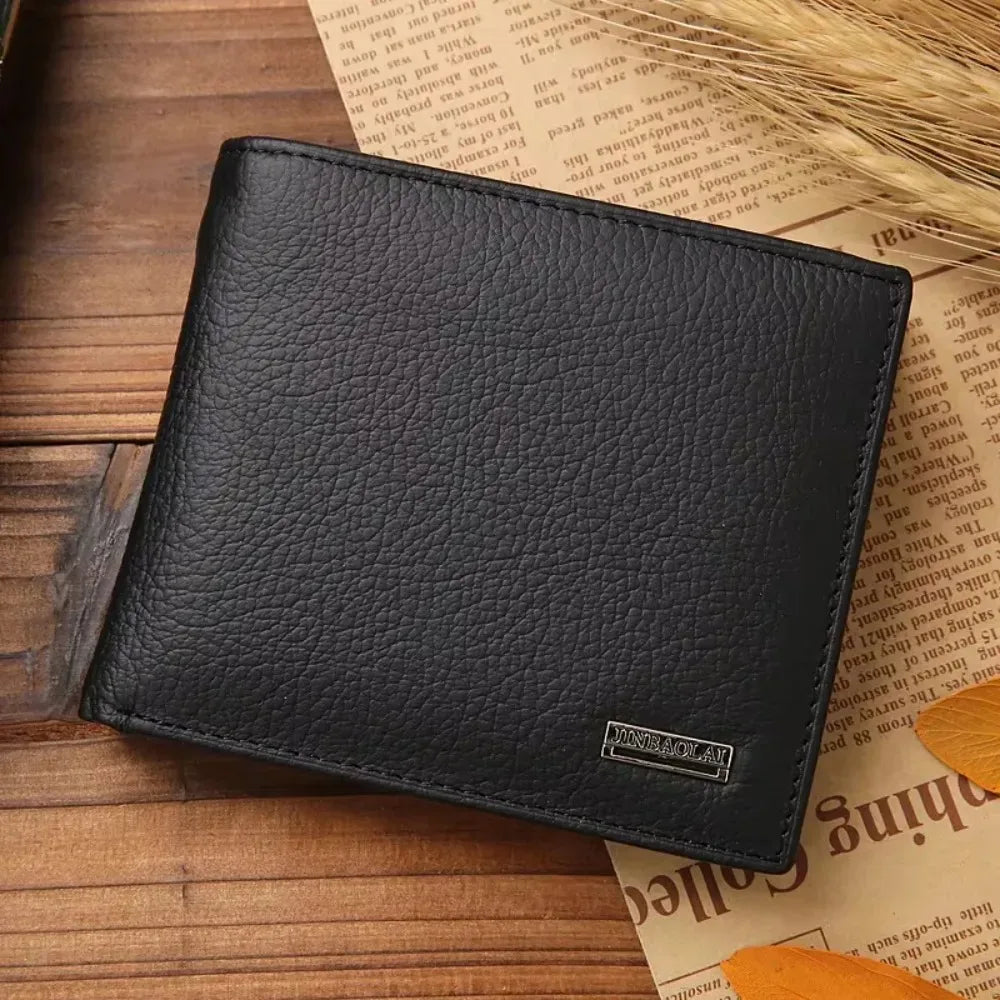 Cartera de cuero genuino para hombre, producto