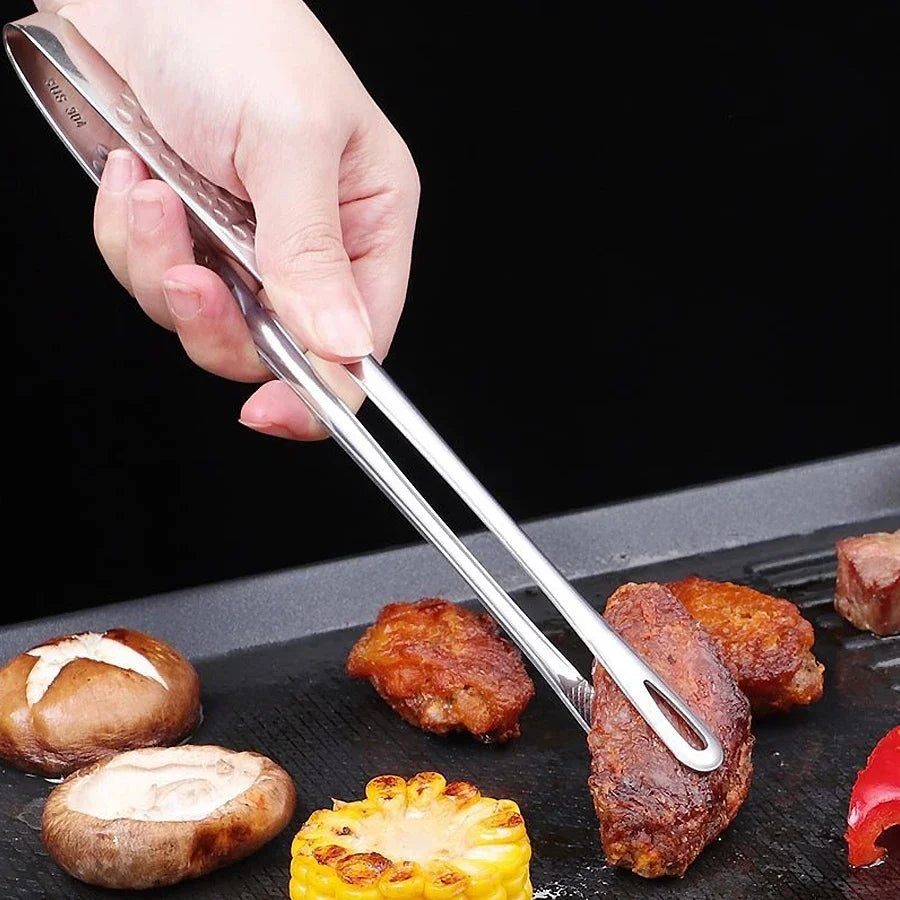 Pinzas de cocina largas de acero inoxidable