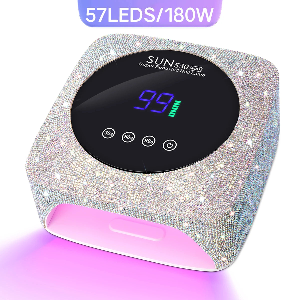 Lámpara de uñas LED UV recargable de 180W para un