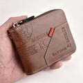 Cartera para hombre hecha de PU, monedero de piel de