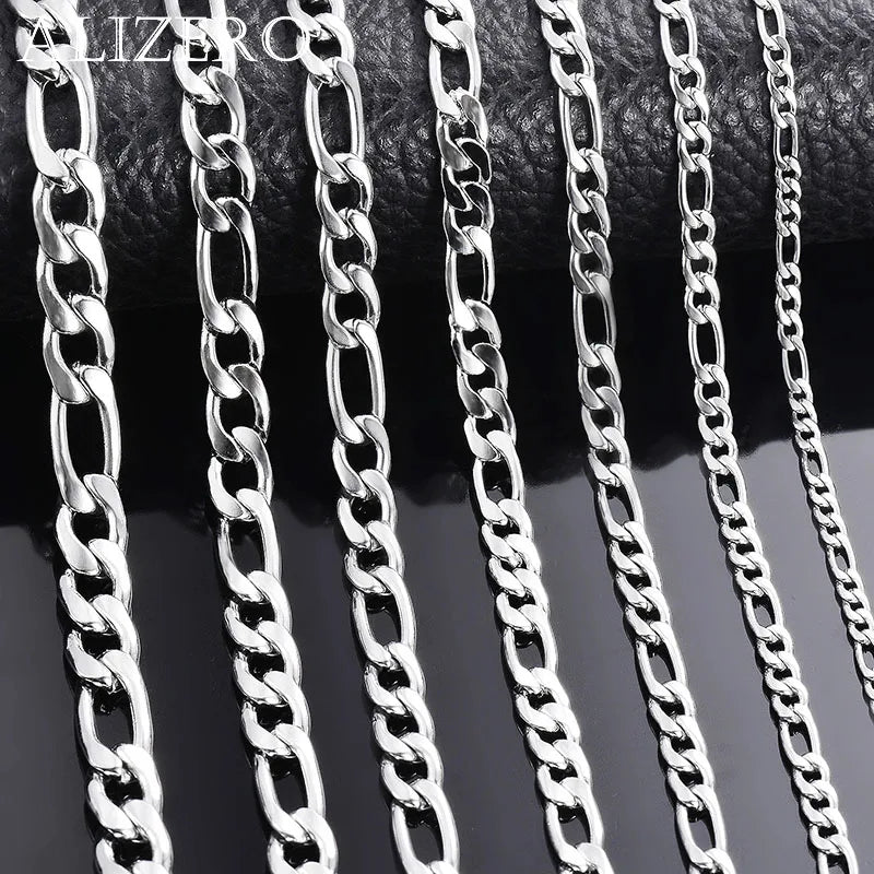 Plateado collar hombre y mujer joyería